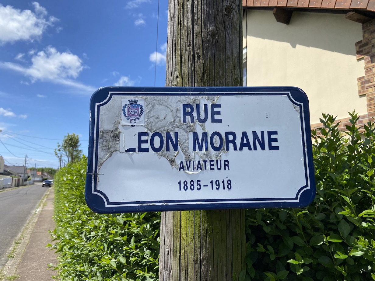 Panneau Rue Léon Morane Le Havre