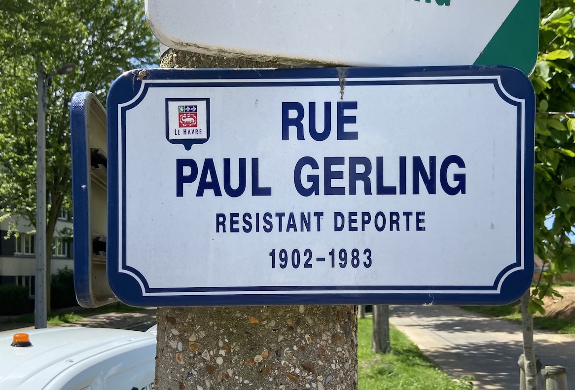 Panneau rue Paul Gerling Le Havre