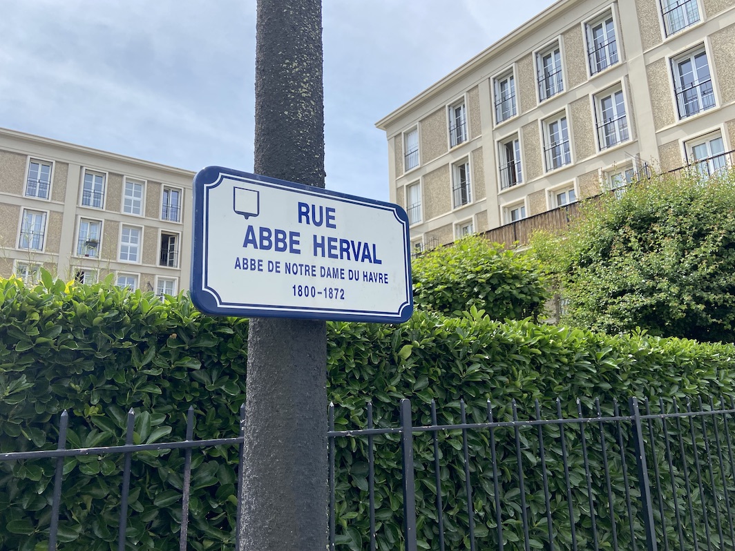 Panneau Rue Abbé Herval Le Havre