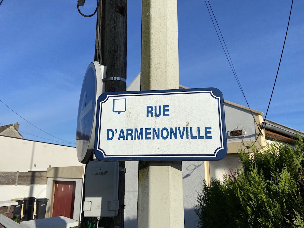 Panneau Rue d'Armenonville Le Havre
