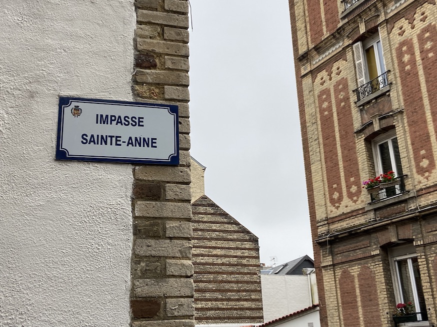 Panneau Impasse Sainte Anne Le Havre