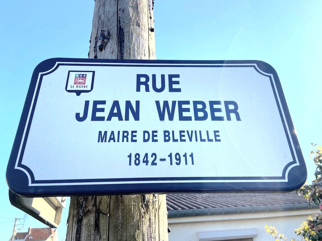 Panneau Rue Jean Weber Le Havre