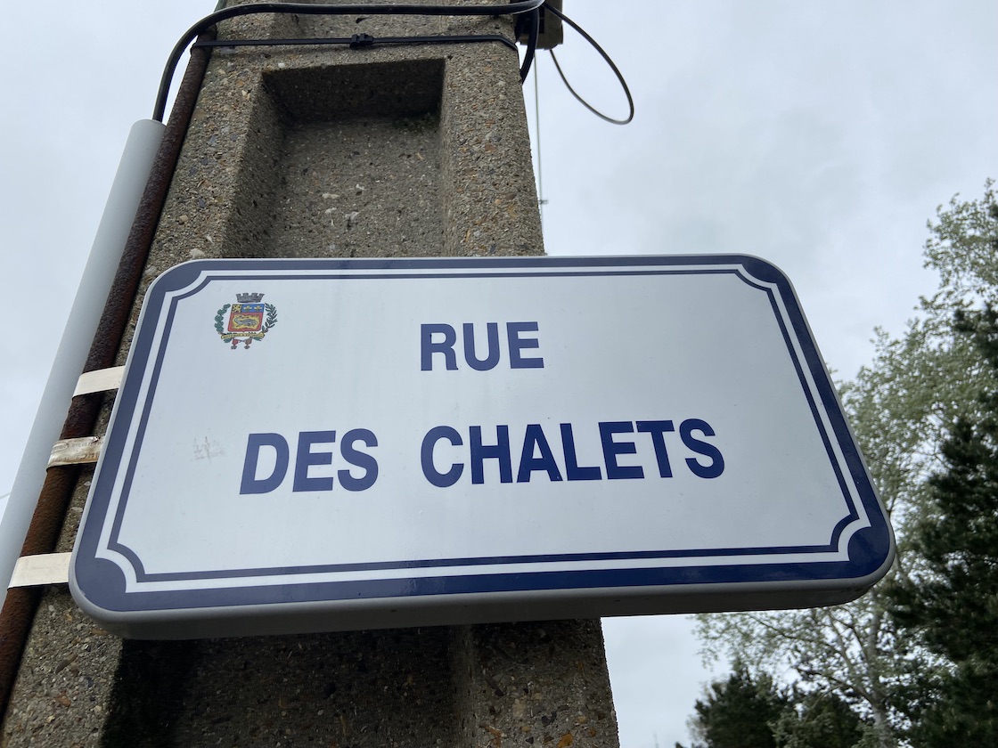 Panneau Rue des Chalets Le Havre