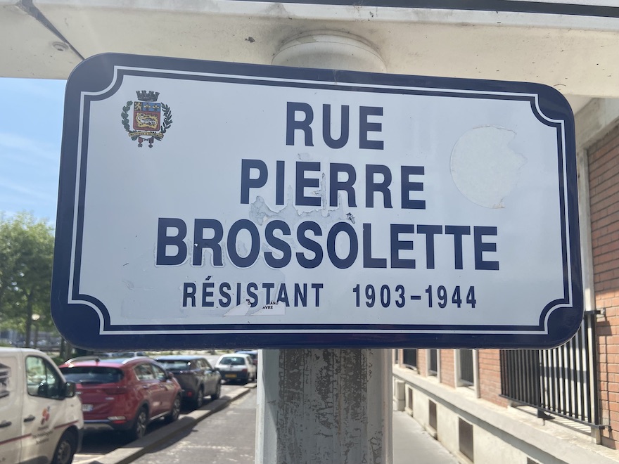 Panneau Rue Pierre Brossolette Le Havre