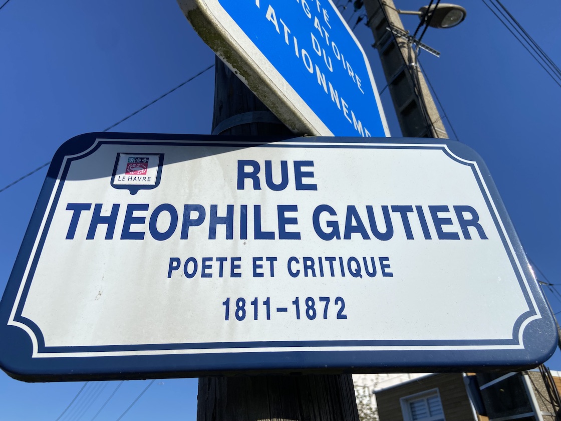Panneau Rue Théophile Gautier Le Havre